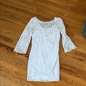 Lilly Pulitzer White Lace Long Sleeve Dress